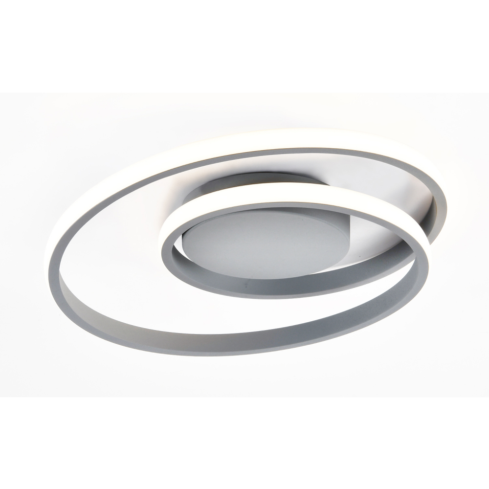 Happy Homewares Single Loop Strip Matt Grey Flush LED Powered Ceiling Light Image 5