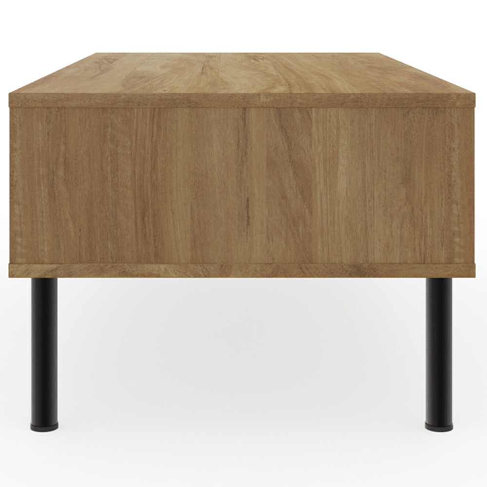 GFW Nervata 2 Drawer Oak Coffee Table Image 5