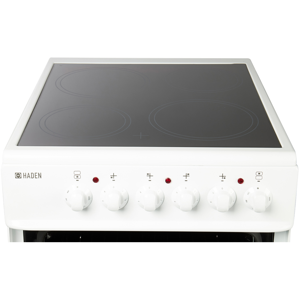 Haden HE50DOMW White Ceramic 23 and 51L Double Oven Electric Cooker 50cm Image 6