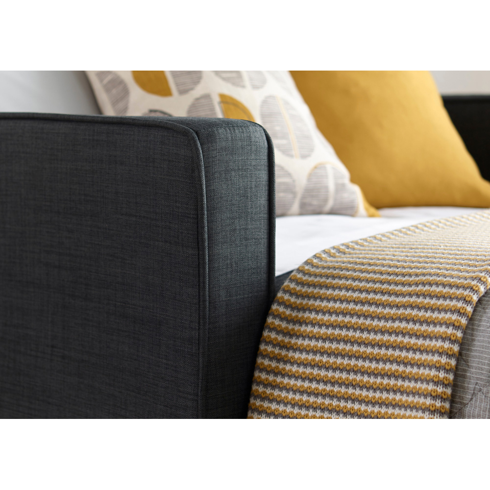 Bedmaster Troy 2 Seater Grey Linen Foldable Sofa Bed Image 8