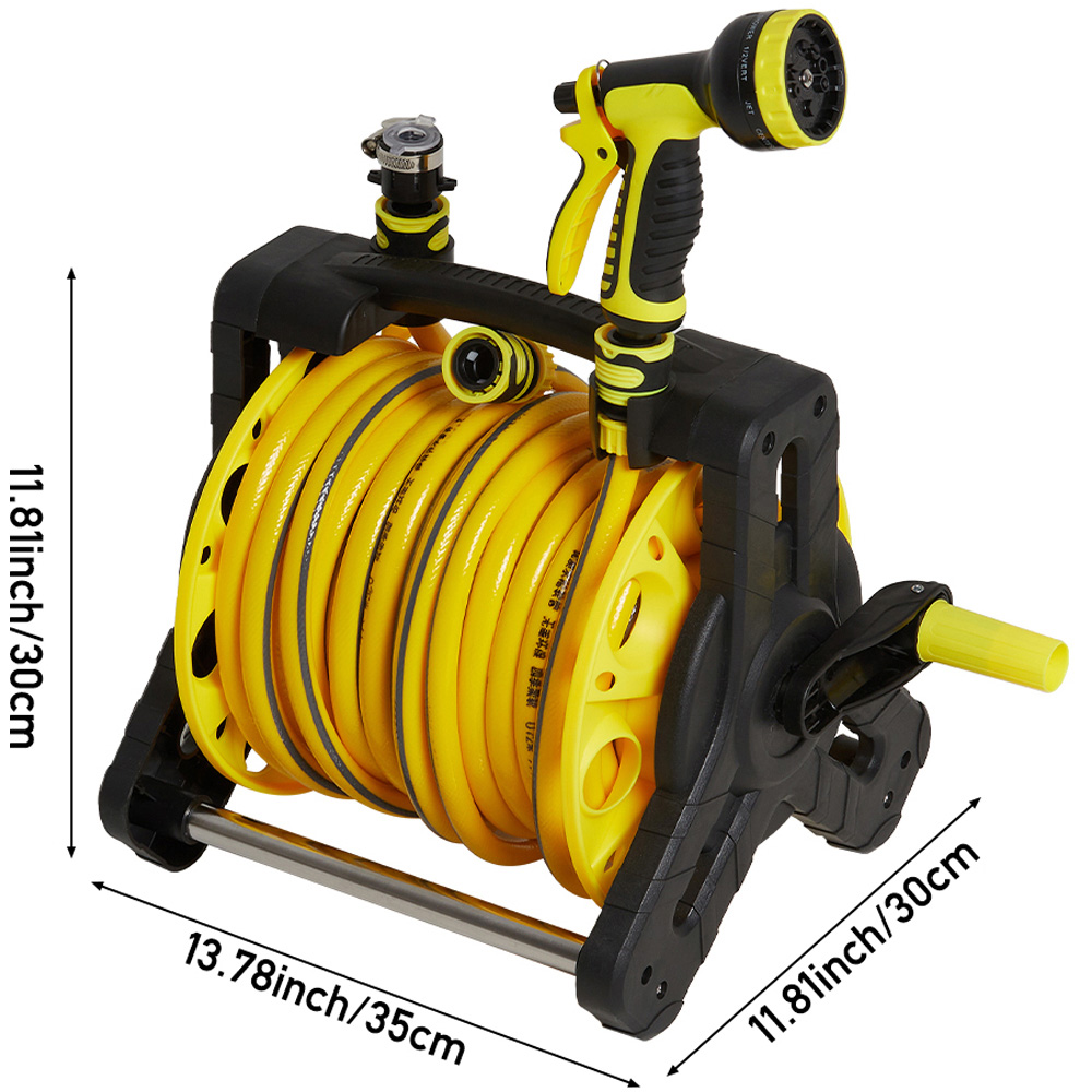 Living and Home 35m Portable Garden Hose Reel Cart Set Image 8