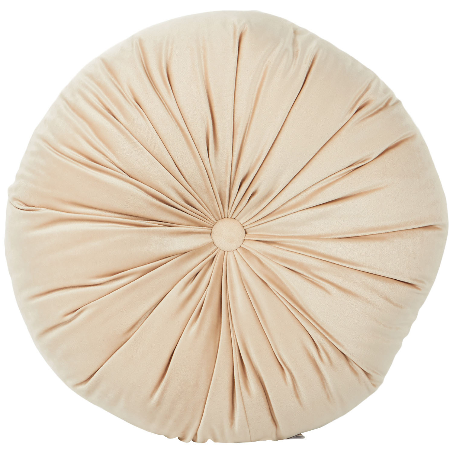 Round Velvet Cushion - Mink Image 2