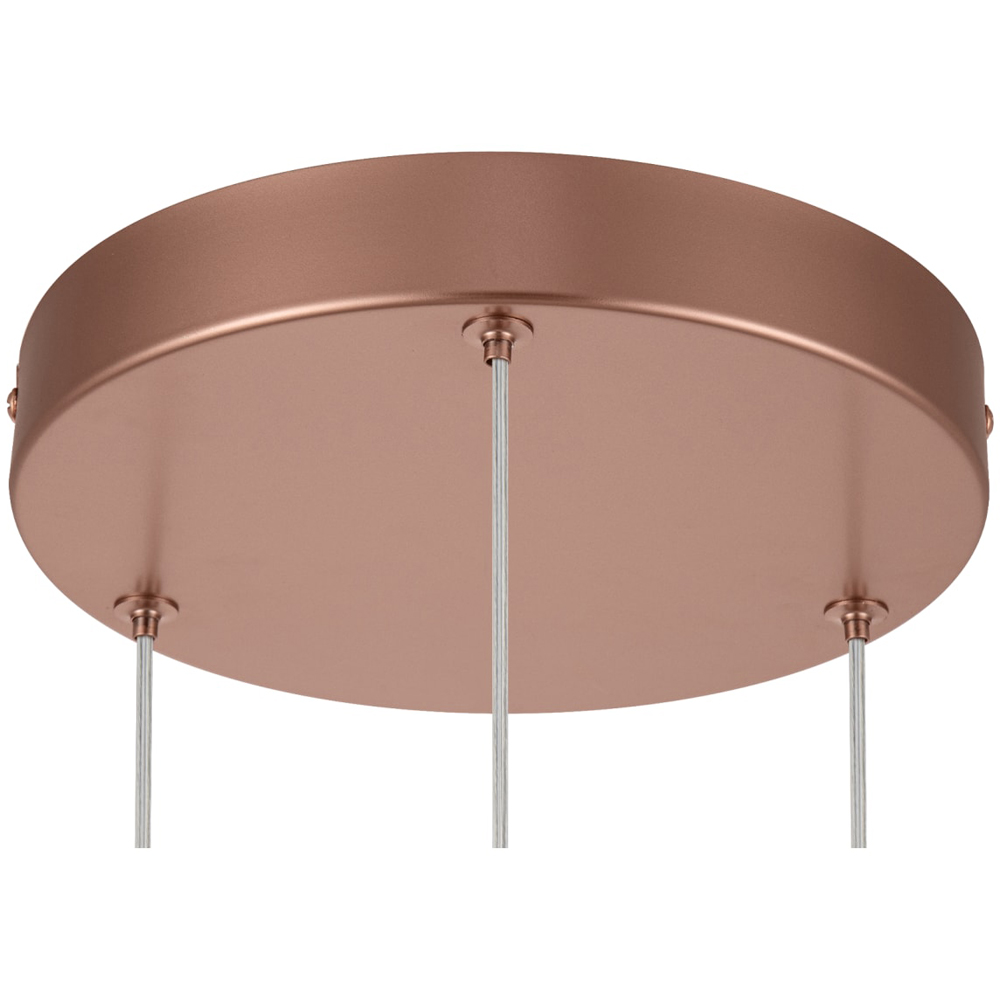 Cosylyte Nyah 3 Light Copper Spiral Cluster LED Pendant Light Image 6