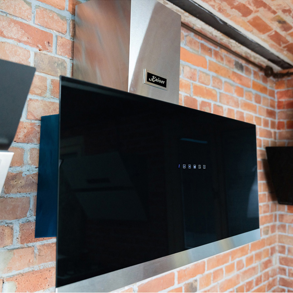 Kaiser Avantgarde Pro Black Glass 70cm Eco Wall Mounted Cooker Hood Image 8