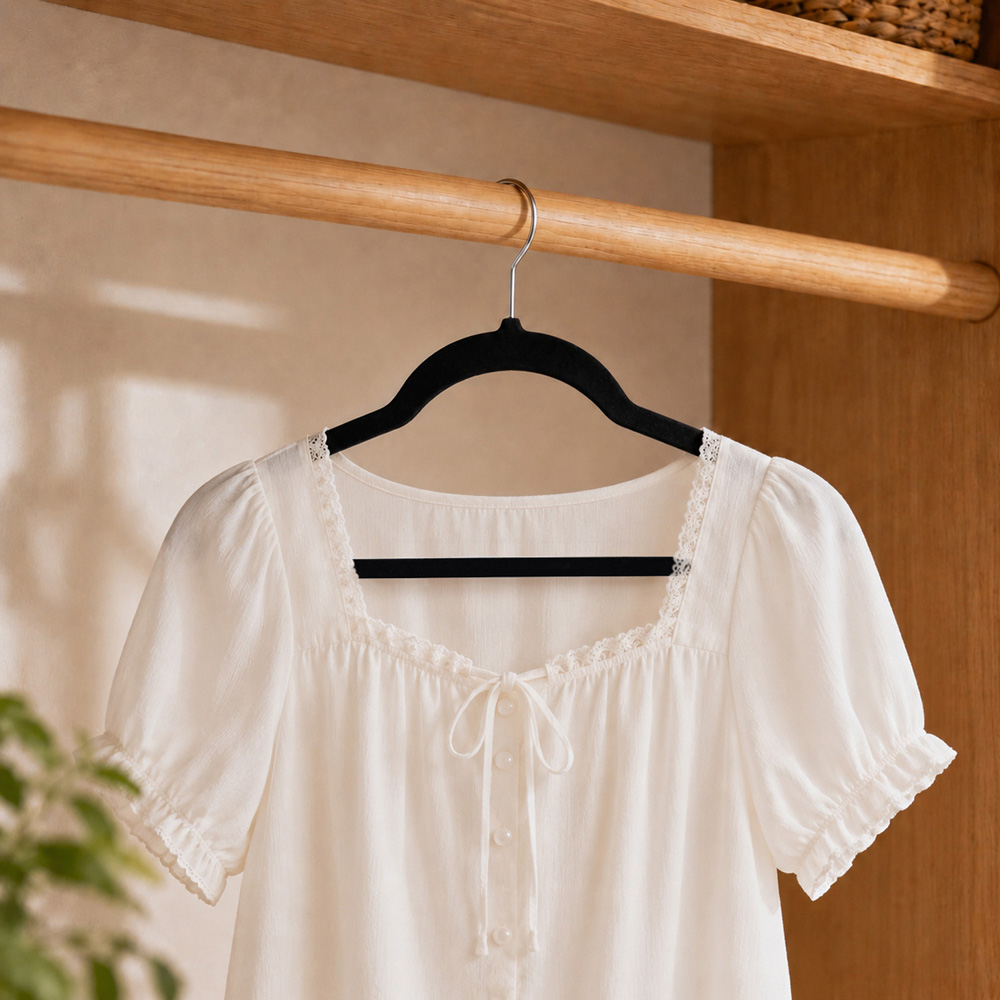Pack of 10 My Laundry Velvet Slim Hangers Black Image 2