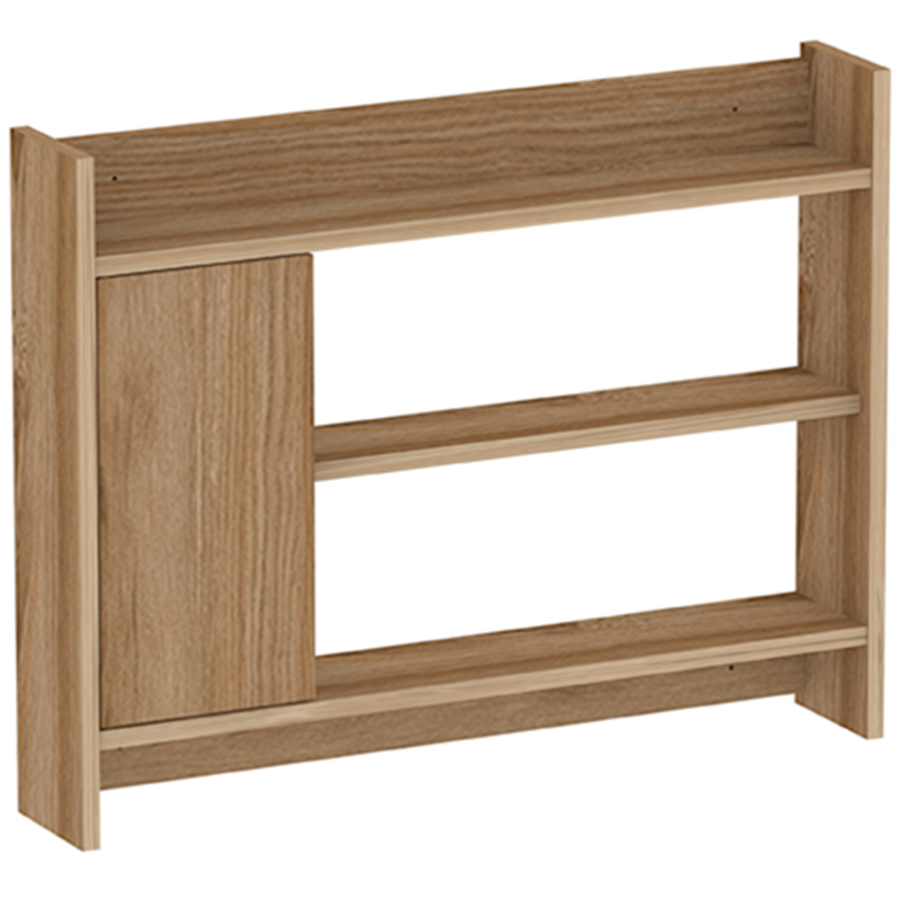 Decortie Fleet Whiskey Oak 3 Shelf Wall Unit with Cupboard Image 2