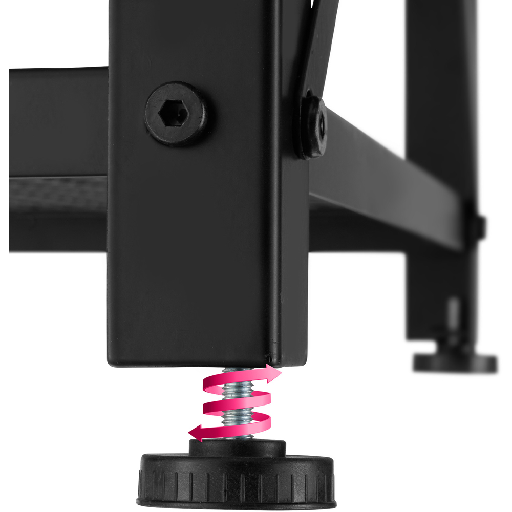 tectake 3 Shelf Dark Wooden and Steel TV Stand Image 5