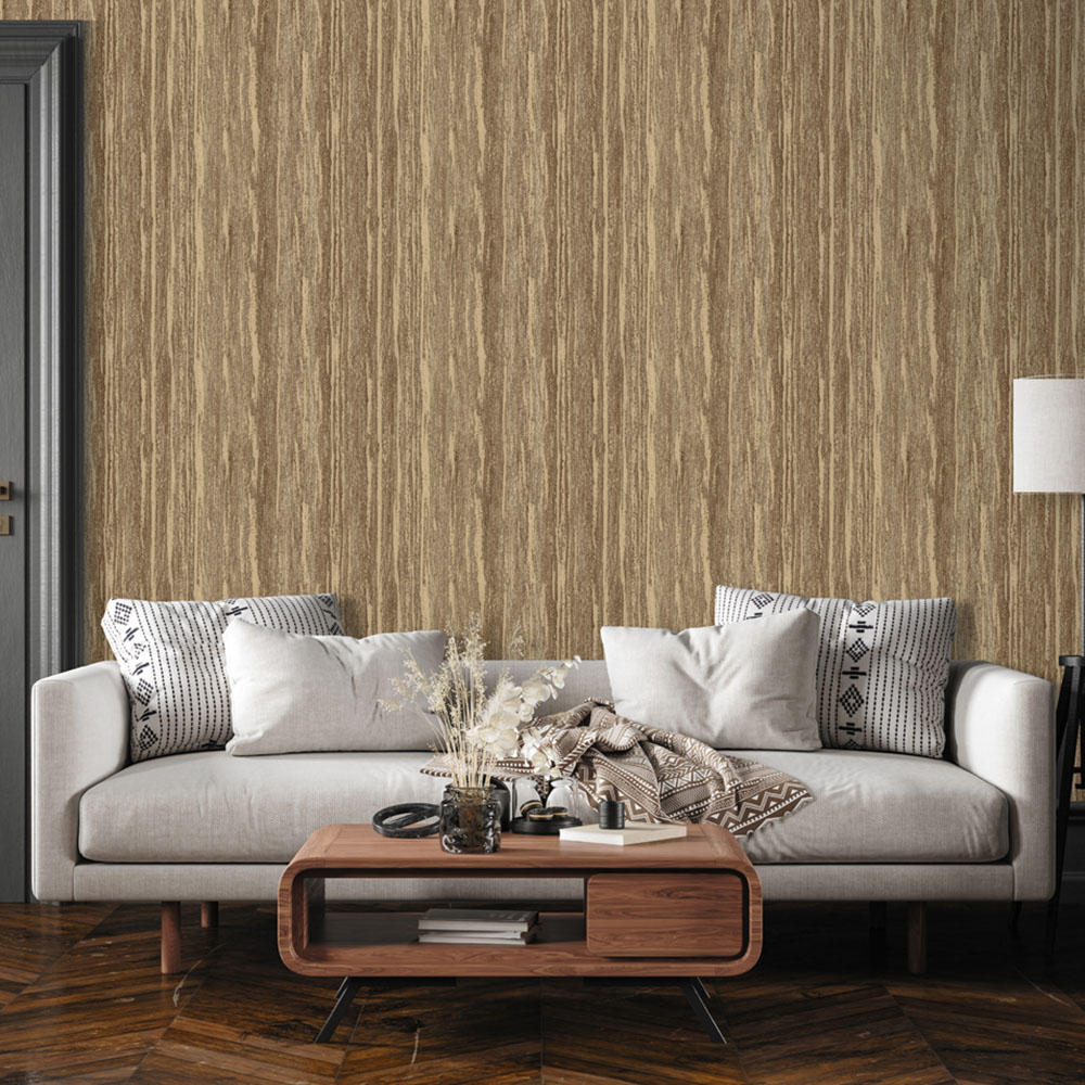 Design ID Wood Grain Bronze Wallpaper Image 3