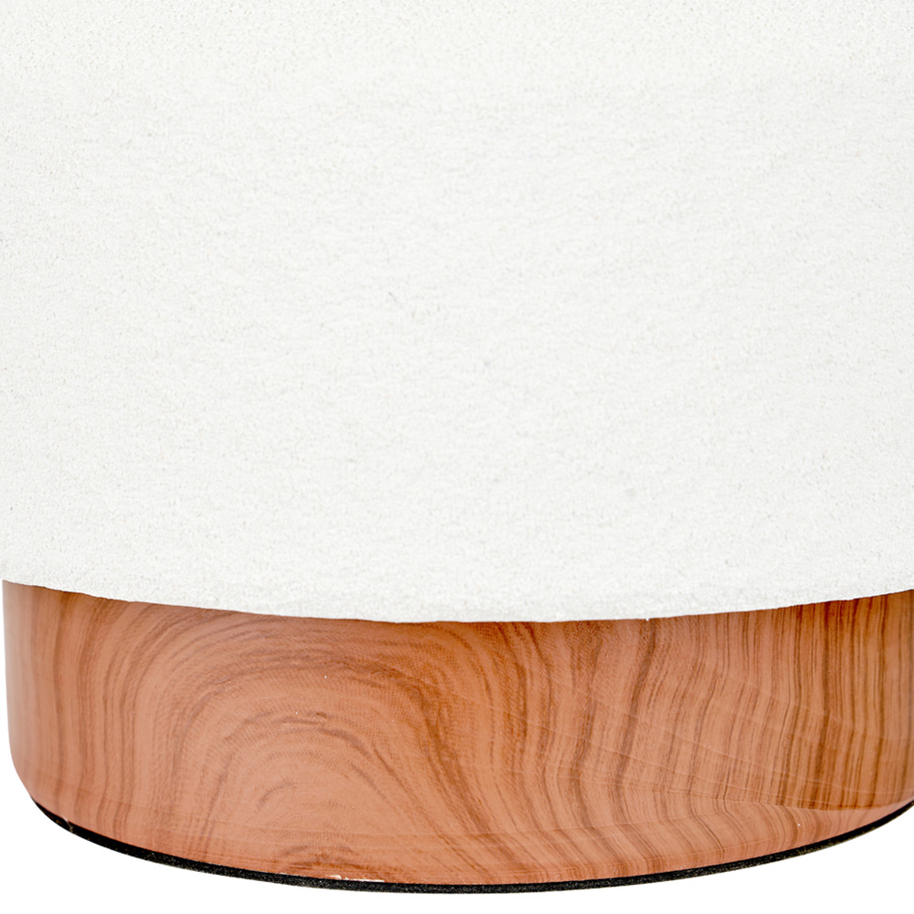 Pacific Lifestyle Elio White and Wood Effect Textured Ceramic Table Lamp Image 3