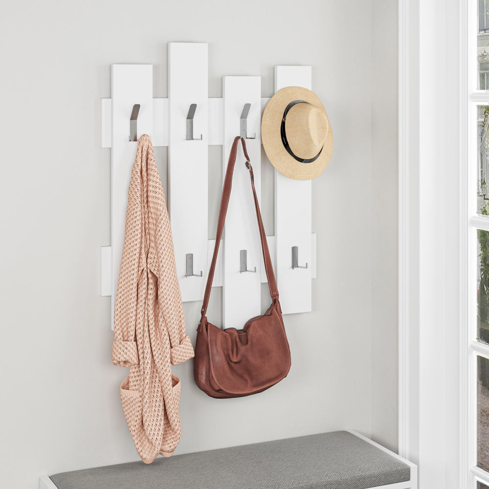 Decortie Wave White Wall Mounted Hanger Image 4