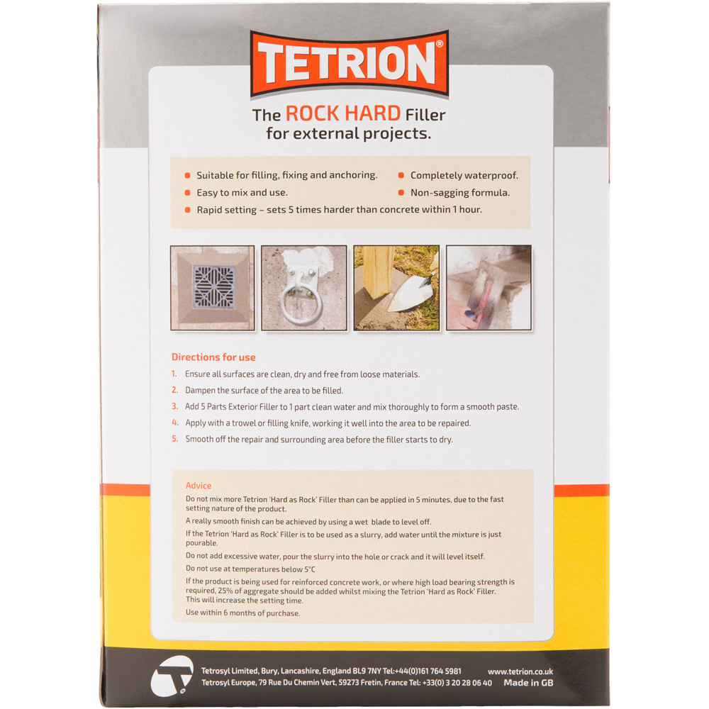 Tetrion Grey Masonry Repair Cement 2kg Image 2
