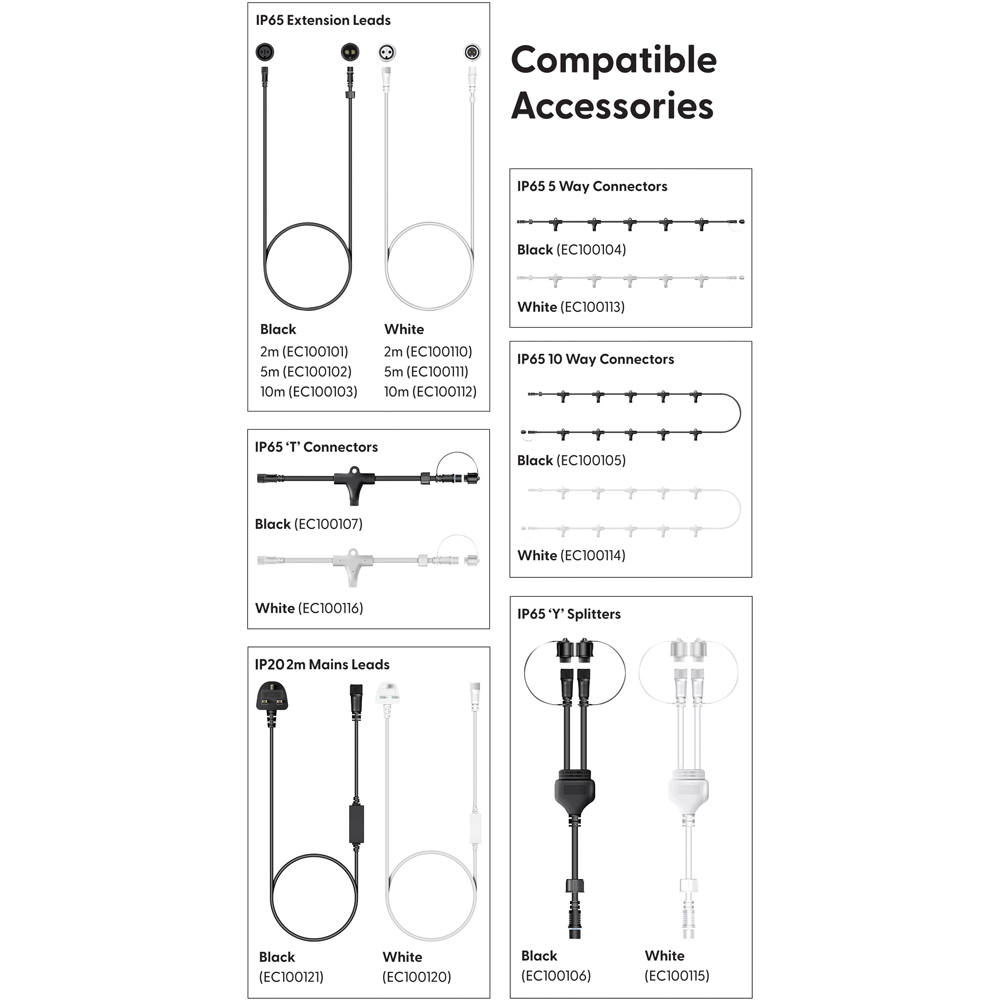 Eagle Connect 120 Warm White LED Black Icicle Light 5m Image 4