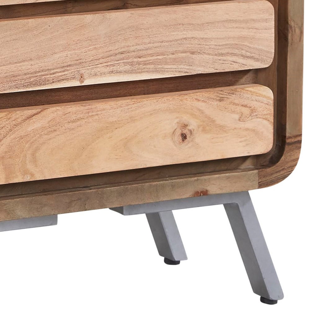 Brooklyn Aleiny 4 Drawer Wooden Wide Chest of Drawers Image 3