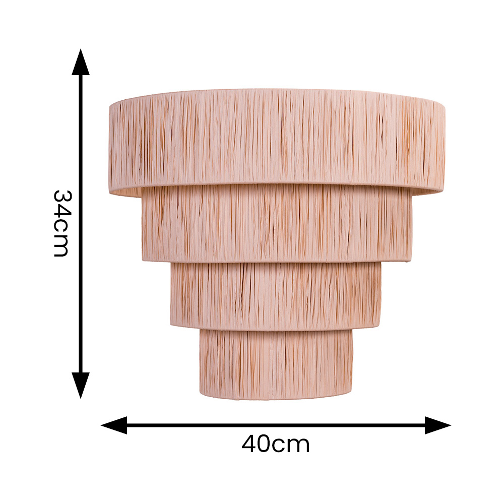 ValueLights Raffi 4 Tier Natural Lamp Shade Image 6