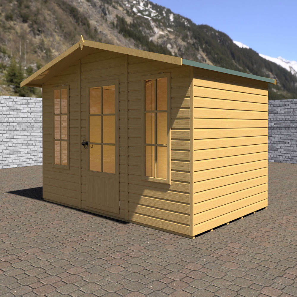 Shire Elton 10 x 6ft Shiplap Apex Summerhouse Image 3