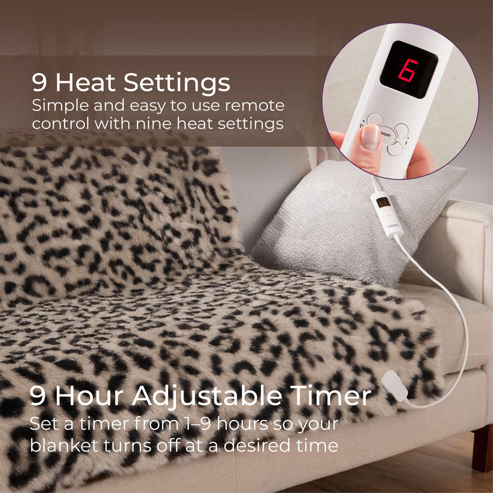 Carmen Multicolour Fleece Electric Heated Throw Over Blanket 160 x 130cm Image 5