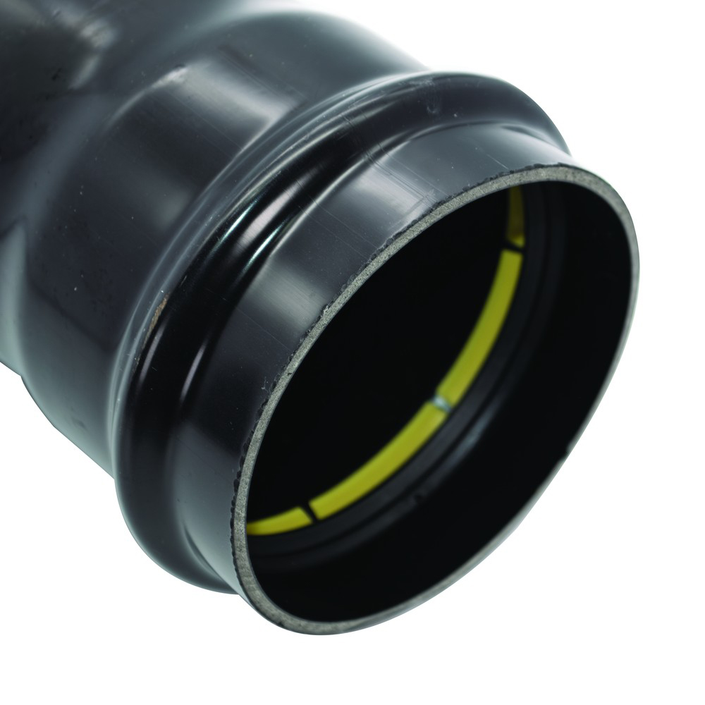 FloPlast Industrial/ Xtraflo Single Socket Downpipe Black 110mm x 3m Image 2