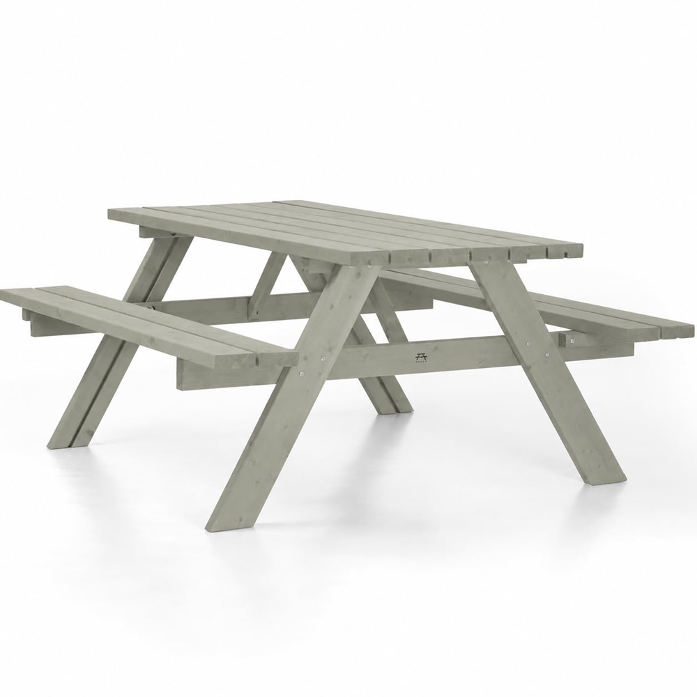 AMATA Ungurs Eucalyptus Wooden Picnic Table with Foldable Seats Image 2