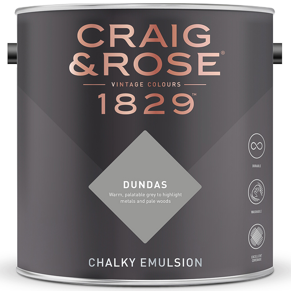 Craig & Rose 1829 Vintage Walls and Ceilings Dundas Chalky Matt Emulsion Paint 2.5L Image 2