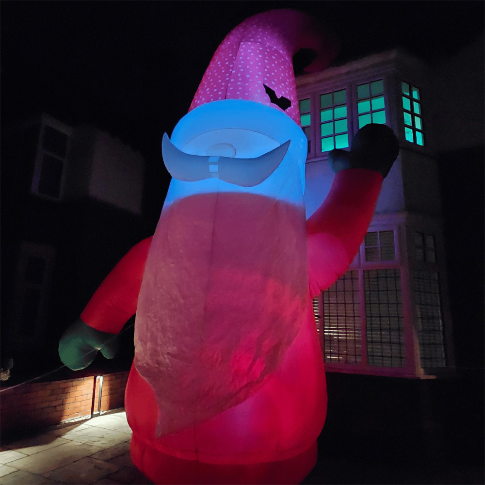 Samuel Alexander Gonk with Raised Arm Light Up Inflatable Christmas Decoration 20ft Image 5