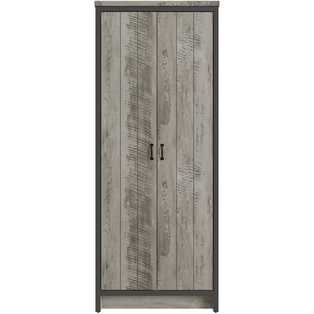 GFW Boston 2 Door Grey Wardrobe Image 2
