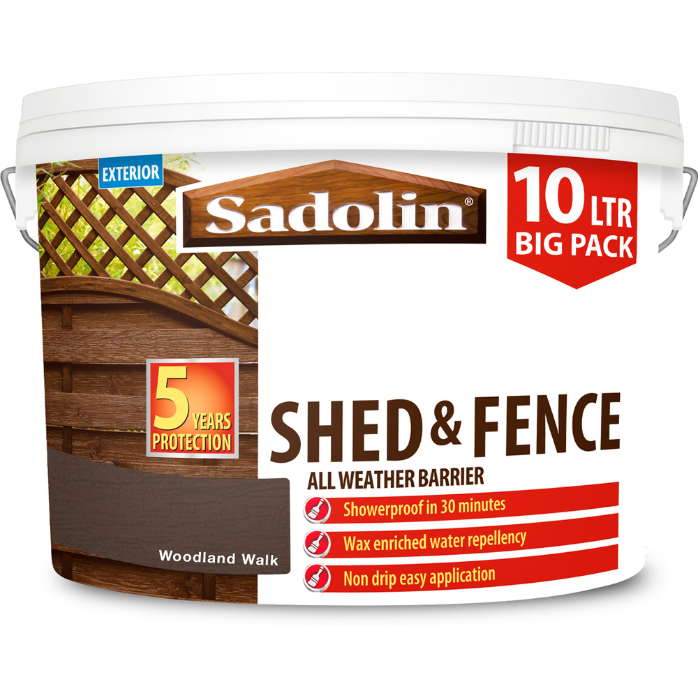 Sadolin Shed and Fence Protection Woodstain - Woodland Walk / 10l Image 3