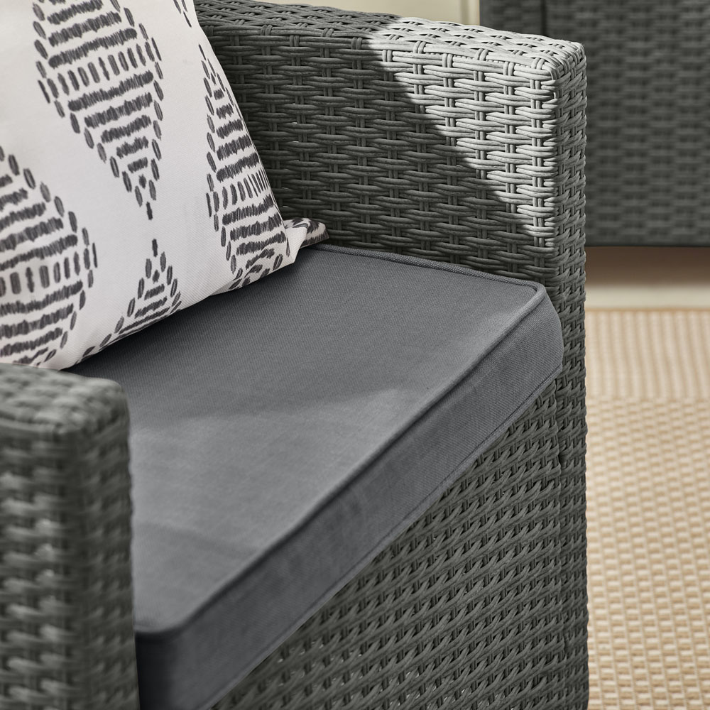 Furniturebox Tucson Grey Rattan 4 Seater Outdoor Sofa Set Image 2