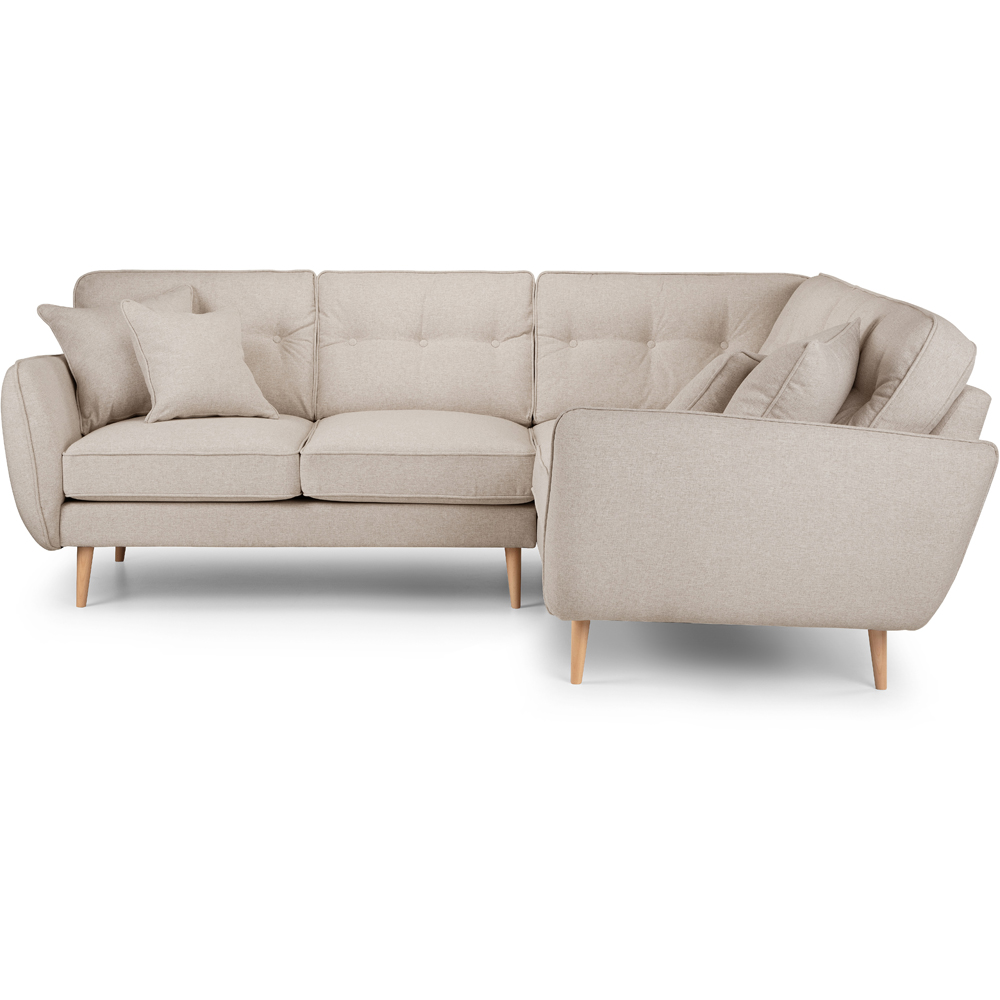 Opry Faro 4 Seater Button Back Beige Corner Sofa Image 3