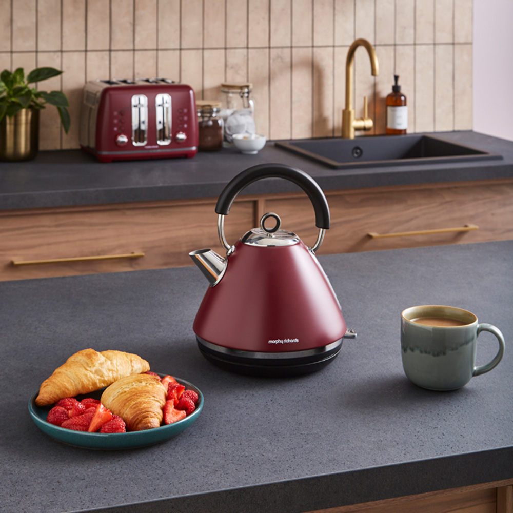 Morphy Richards Accents 102051 Rhubarb 1.5L Pyramid Kettle 3000W Image 2