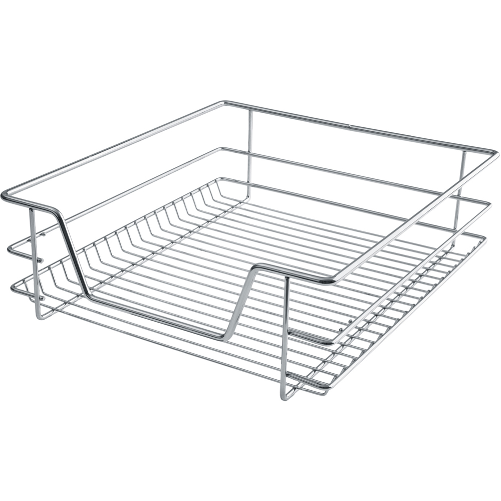 tectake Chrome Telescopic Drawer with Runners 14 x 47 x 44cm 2 Pack Image 4