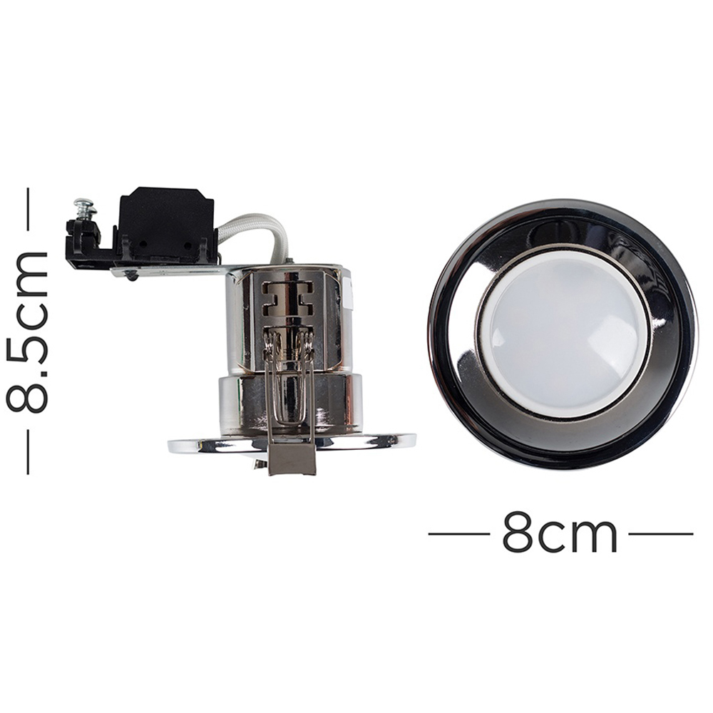 ValueLights Chrome Warm White LED Ceiling Downlight 6 Pack Image 4