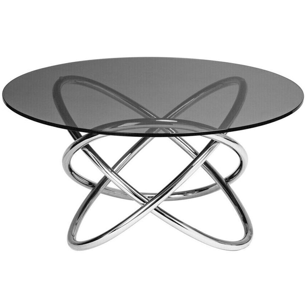 Premier Housewares Cassy Smoked Glass Top End Table Image 2
