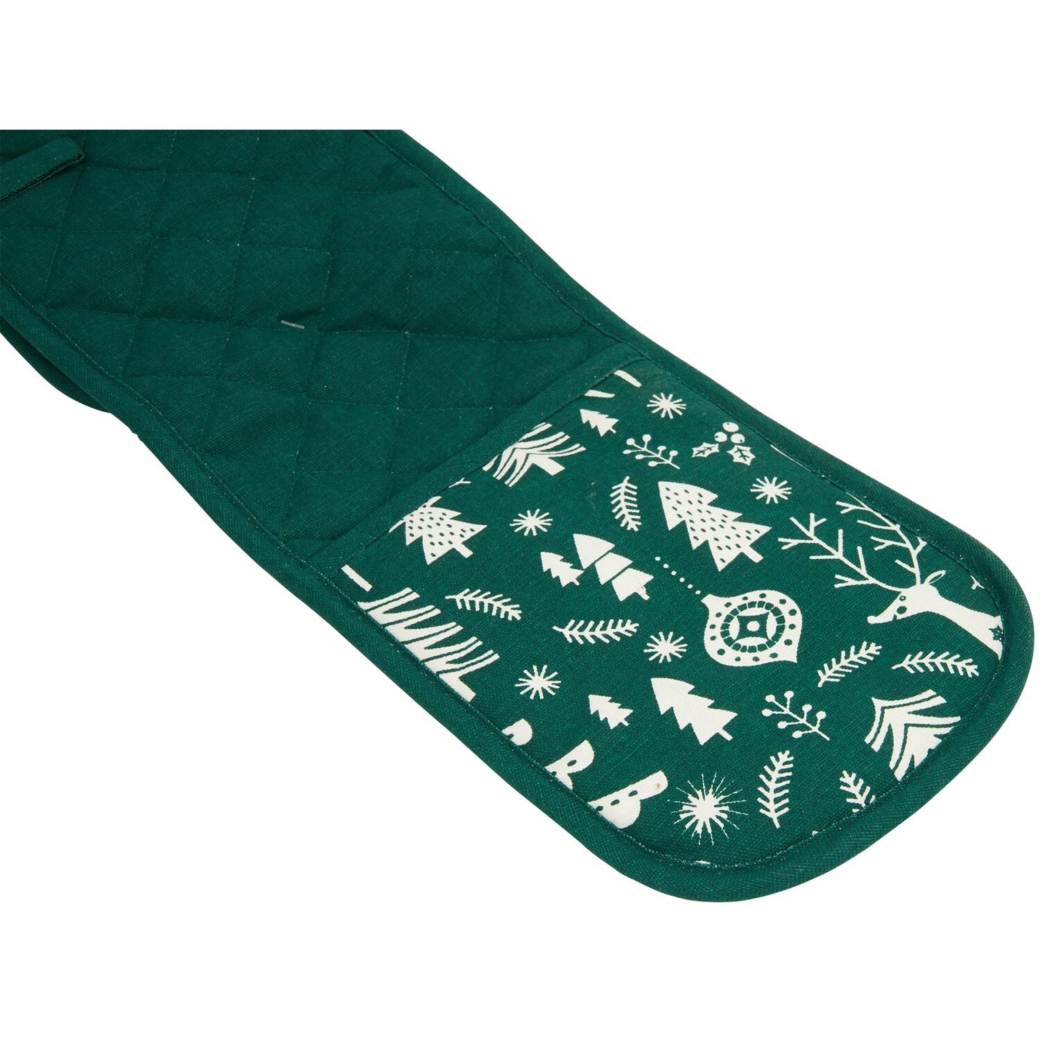 Emerald Scandi Double Oven Glove - Green Image 3