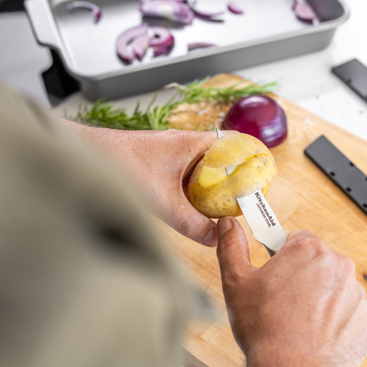 Kitchen Aid 5 Piece Knife Set with Covers Chrome Image 13