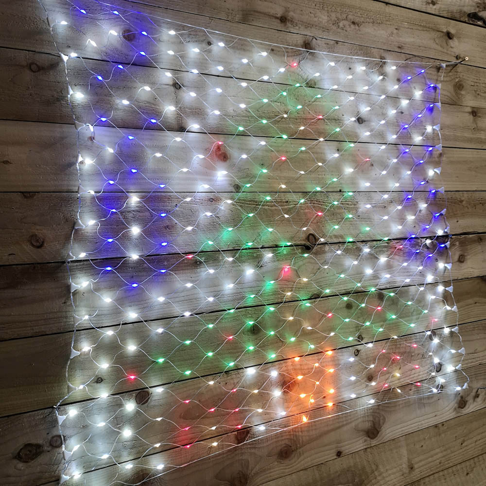 Premier 320 Multicolour LED Clear Cable Christmas Tree Net Light 1.2 x 1.3m Image 3