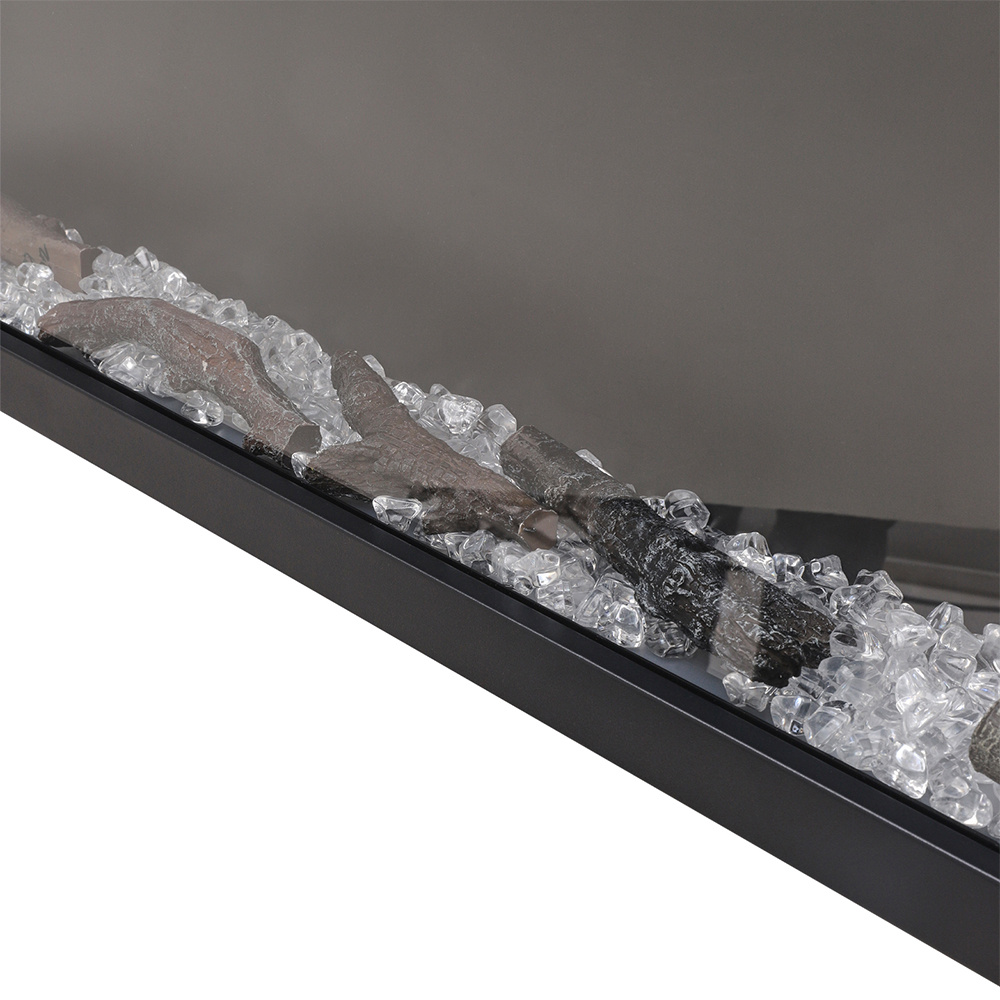 Living and Home 60 Inch 3 Side Electric Fireplace Wall Inset or Freestanding 12 Flame Colours with Remote Control Image 4