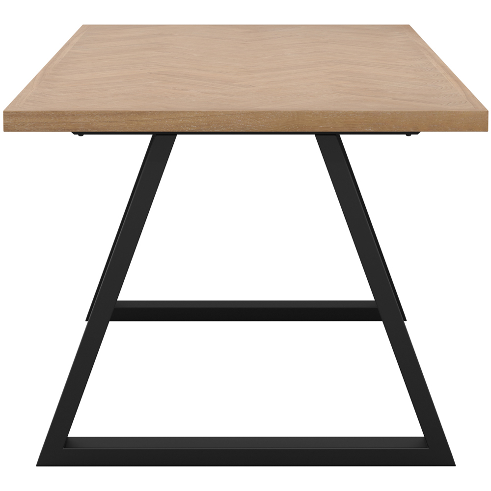 LPD Home Hyde Natural and Black 8 Seater Dining Table Image 4