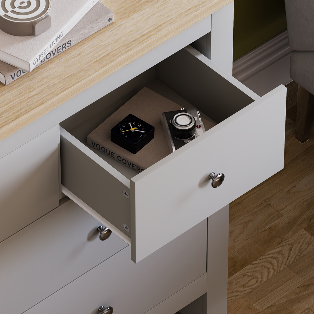 Vida Designs Arlington 7 Drawer Grey Shaker Style Chest of Drawers Image 3