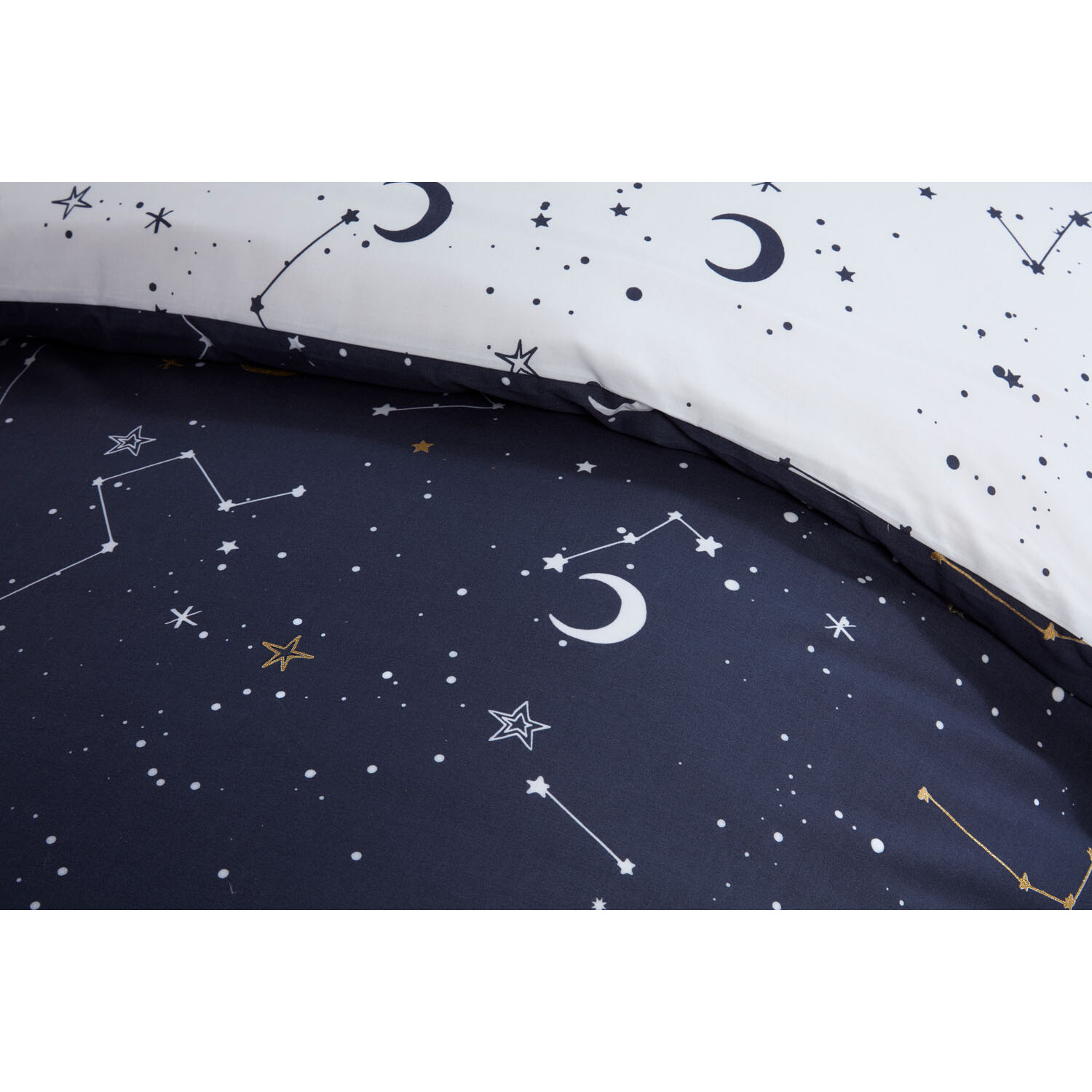 Divante Celestial Single Metallic Duvet Cover Set Image 3