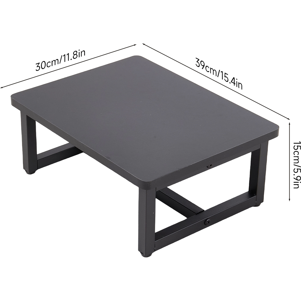 Living and Home Black Rustic Wood Grain Step Stool Image 9