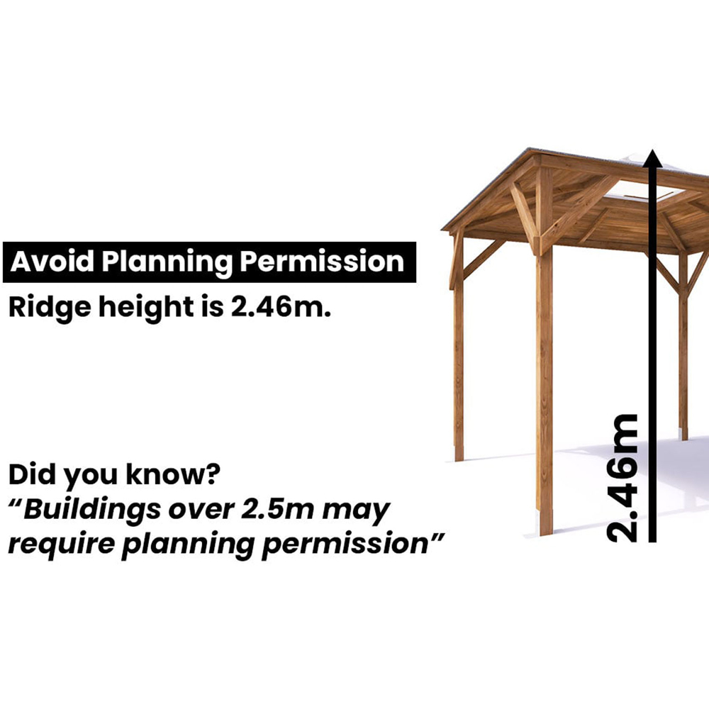 Dunster House Utopia 3 x 3m Brown Wooden Diamond Corner Pergola Image 9
