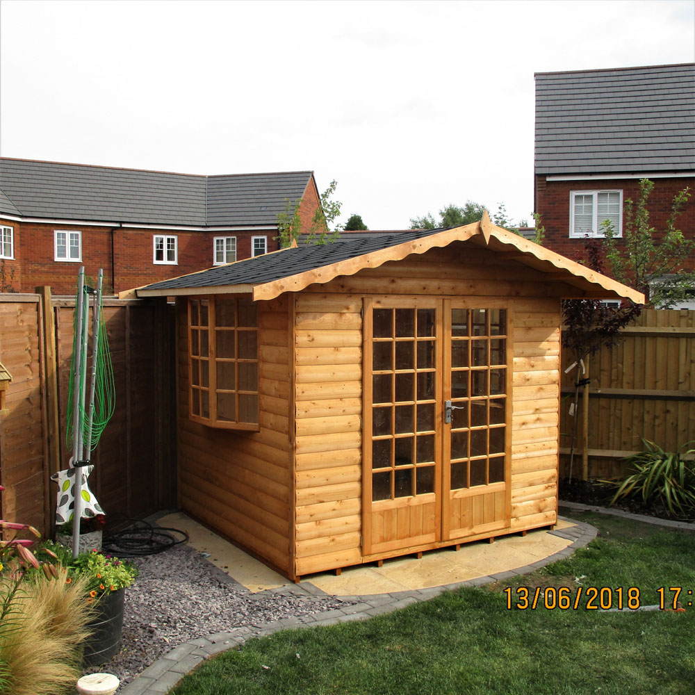Shire Fleur De Lys 8 x 6ft Double Door Shiplap Apex Summerhouse Image 3