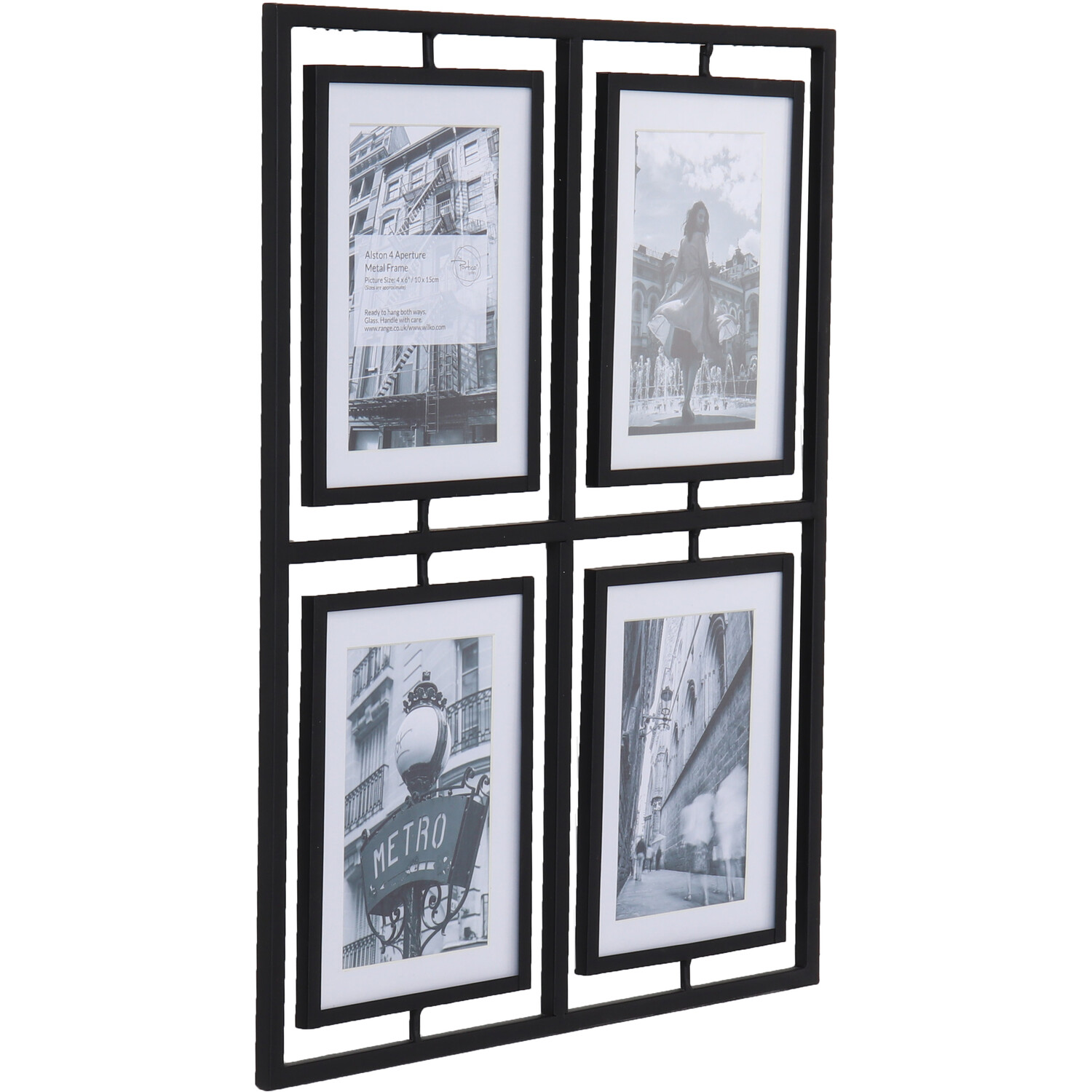 Alston Multi Aperture Metal Photo Frame Black 47.8cm Image 2