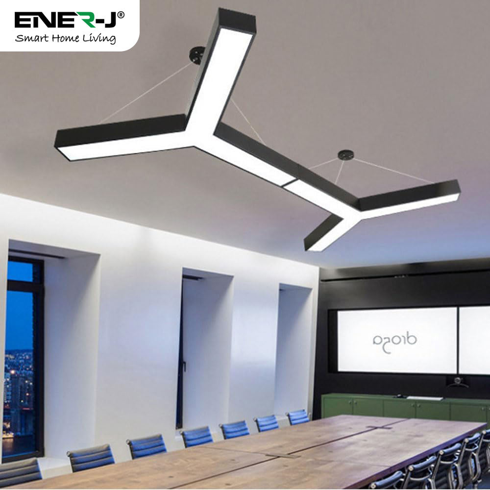 ENER-J Cool White LED 18W 6500K Hollow Y Shape Pendant Light Image 2