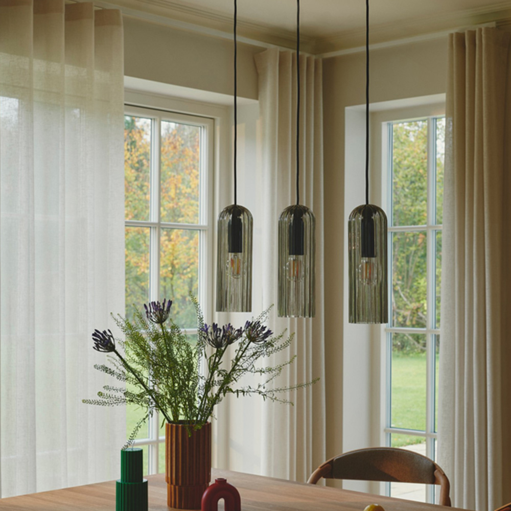 Nordlux Miella 3 Rail Smoked Pendant Light Image 2