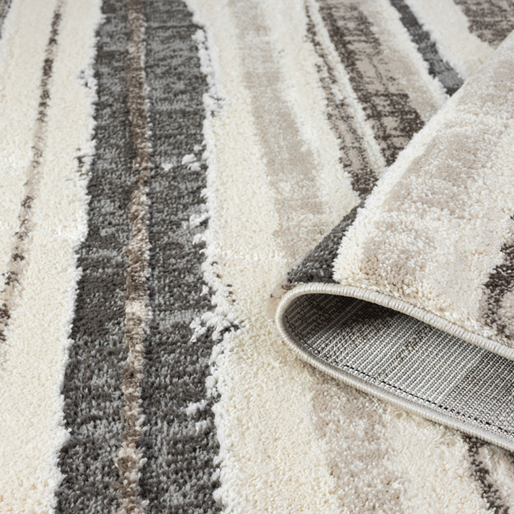 Desire Rugs Eleanor Mocha Striped Embossed Rug 120 x 170cm Image 3