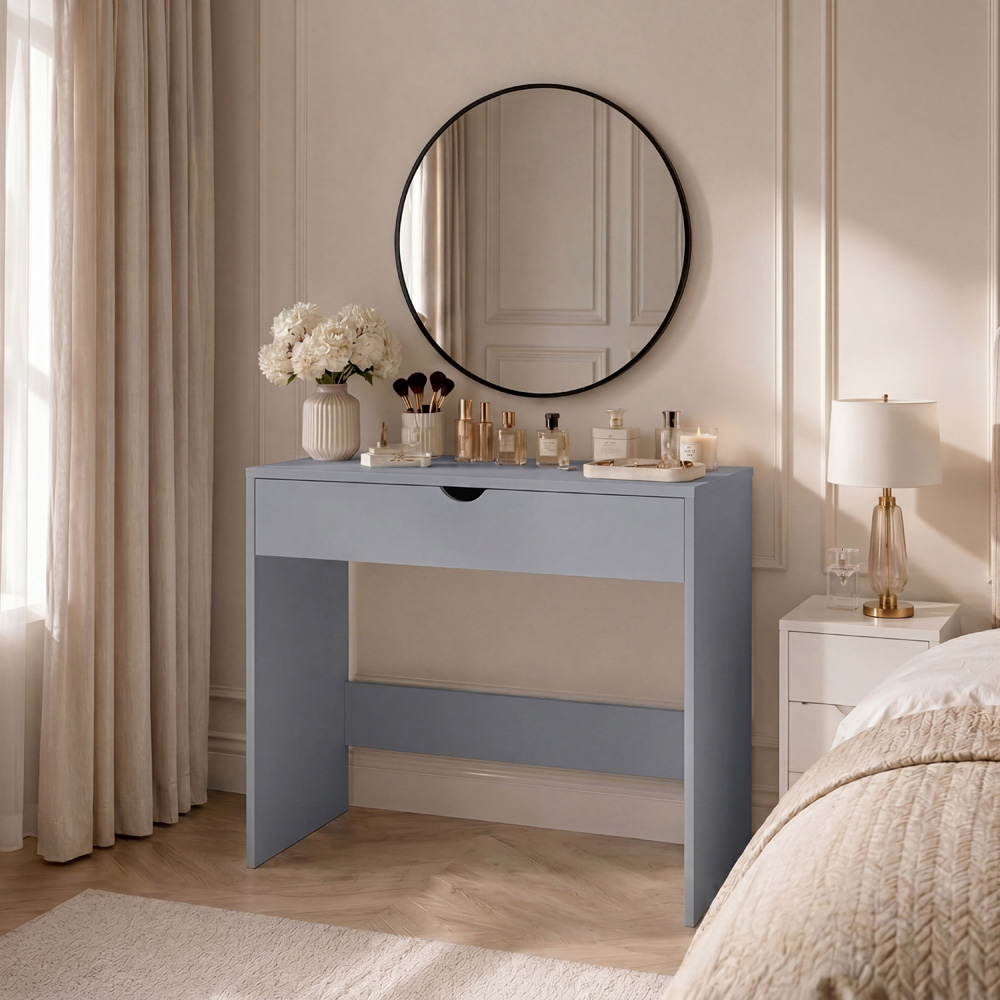 VIDA DESIGNS Single Drawer Grey Dressing Table Image 4