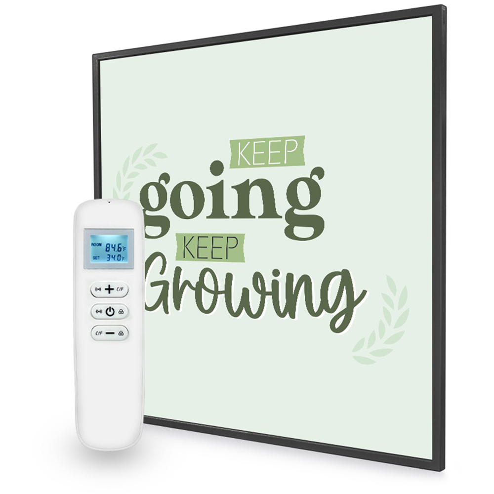 Mirrorstone Nexus Keep Goin Keep Growing Quote Wi-Fi Infrared Heating Panel 350W 595 x 595mm Image 3