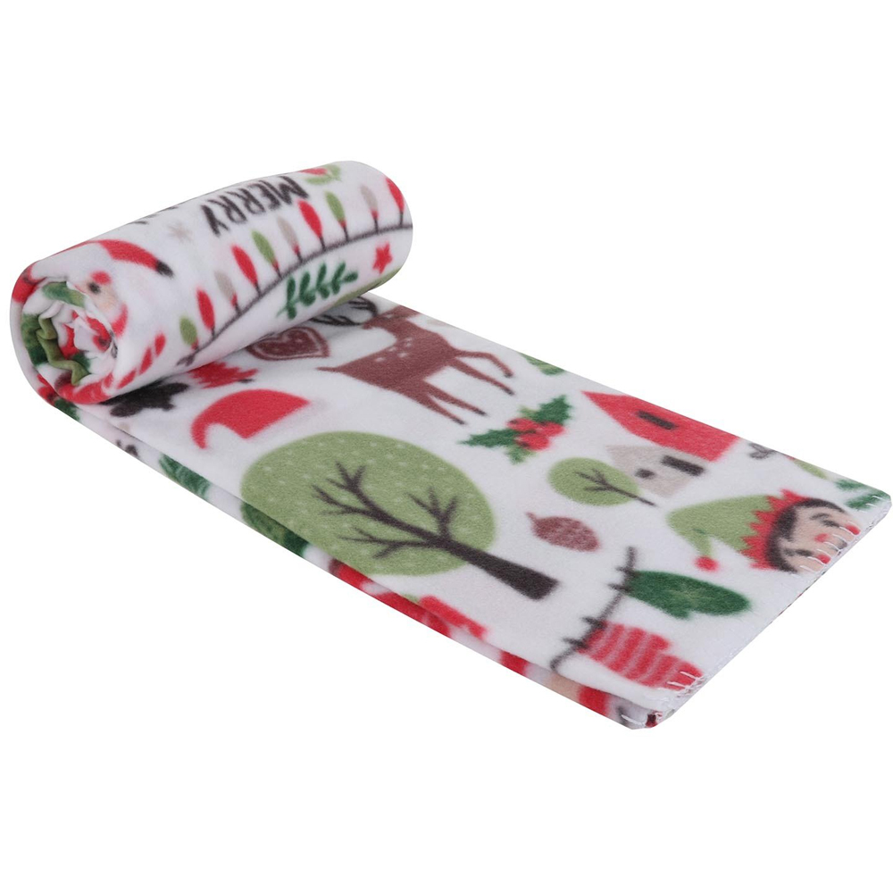 Pack of 2 Christmas Throws - Red Image 3