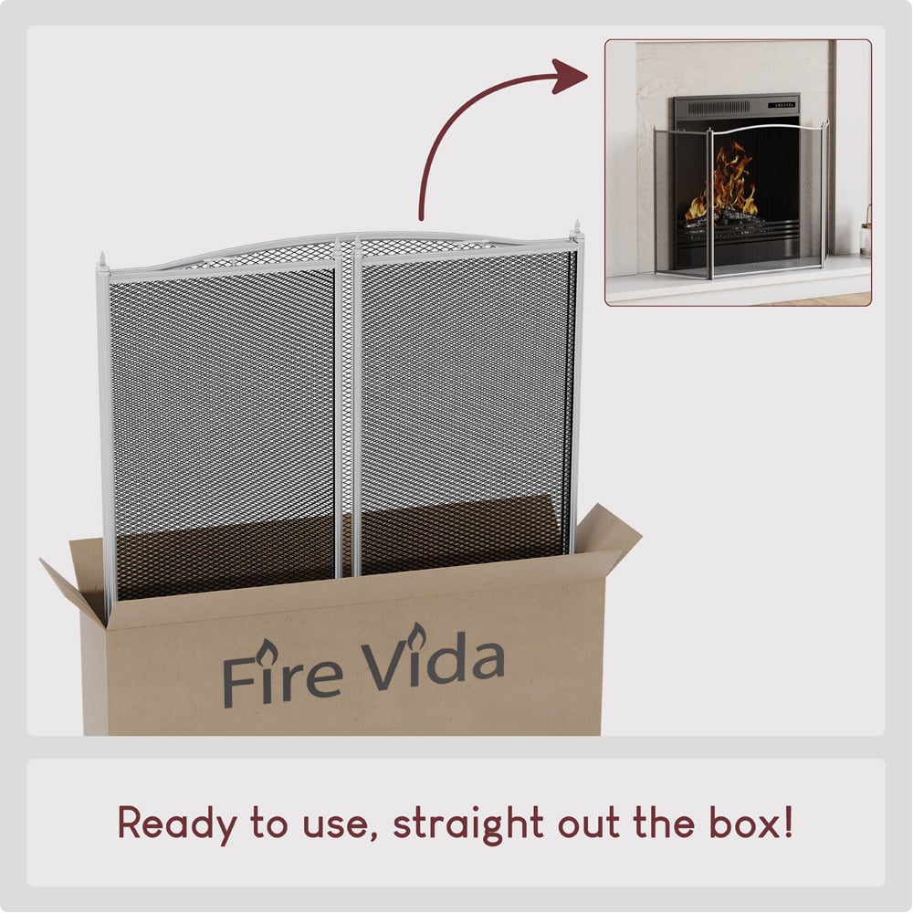 Fire Vida Denton 3 Panel Fire Guard Image 3